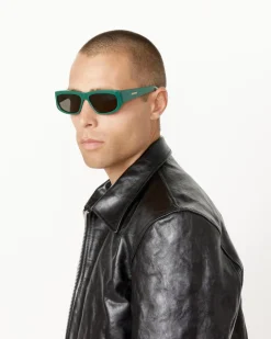 Les Lunettes Pilota Sunglasses in Dark Green