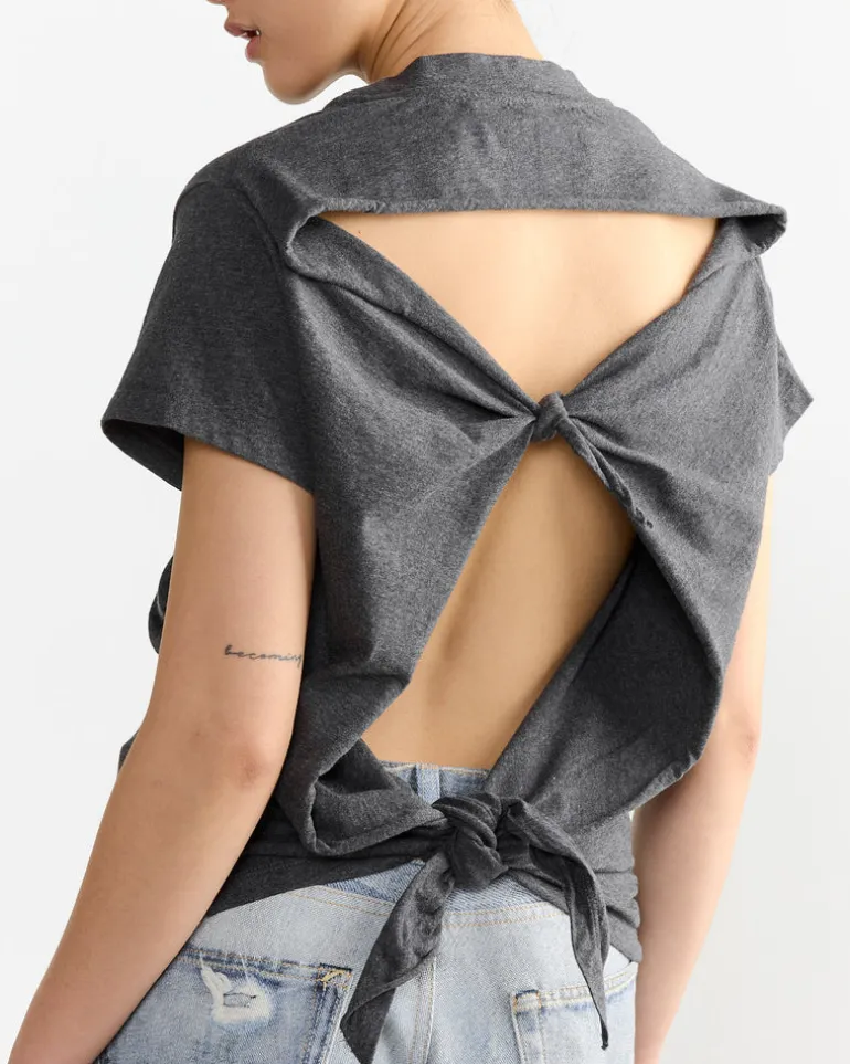 Life Vest T-Shirt in Dark Grey Melange