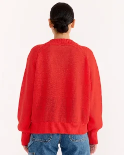 Lind Knit Crew in Geranium