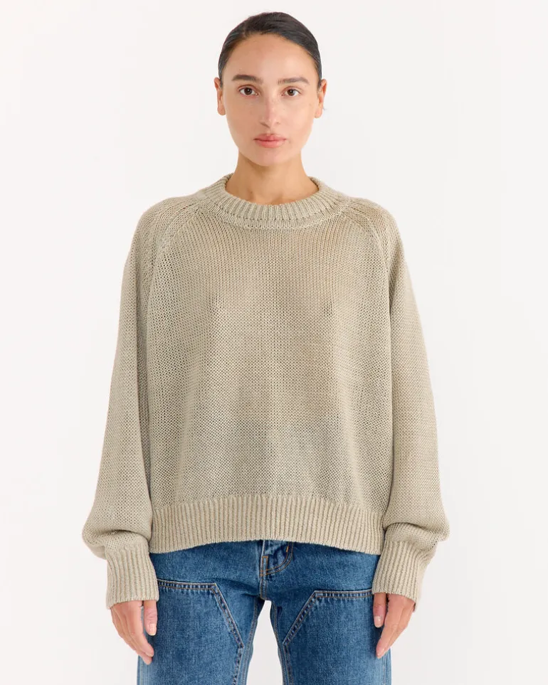 Lind Knit Crew in Sand