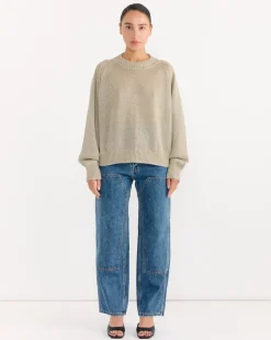 Lind Knit Crew in Sand