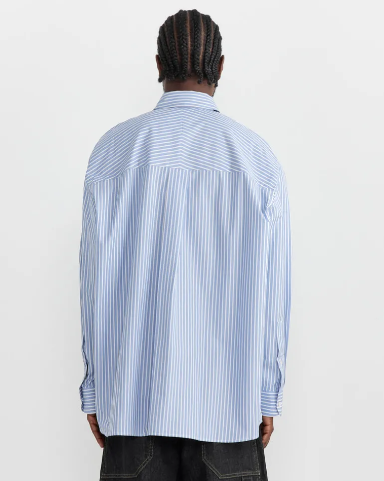 Loche Shirt in Powder Blue/White