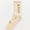 Logo Socks in Bone White