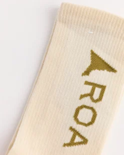 Logo Socks in Bone White