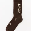 Logo Socks in Dark Brown