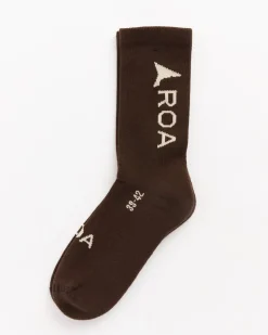 Logo Socks in Dark Brown