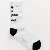 Logo Socks in White/Black