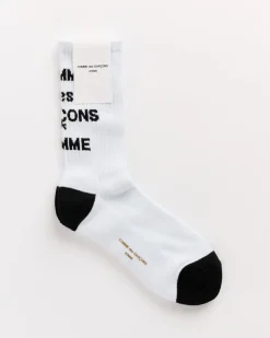 Logo Socks in White/Black