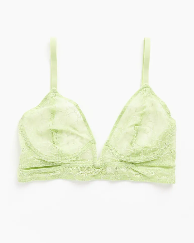 Marie Soft Plunge V Wire Bra in Matcha