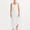 Markiza Paisley Dress in White