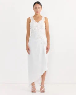 Markiza Paisley Dress in White