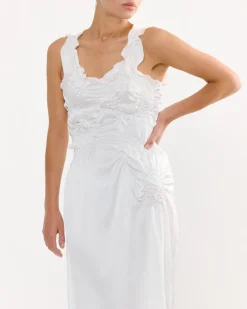 Markiza Paisley Dress in White