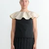 Maude Top in Champagne/Black