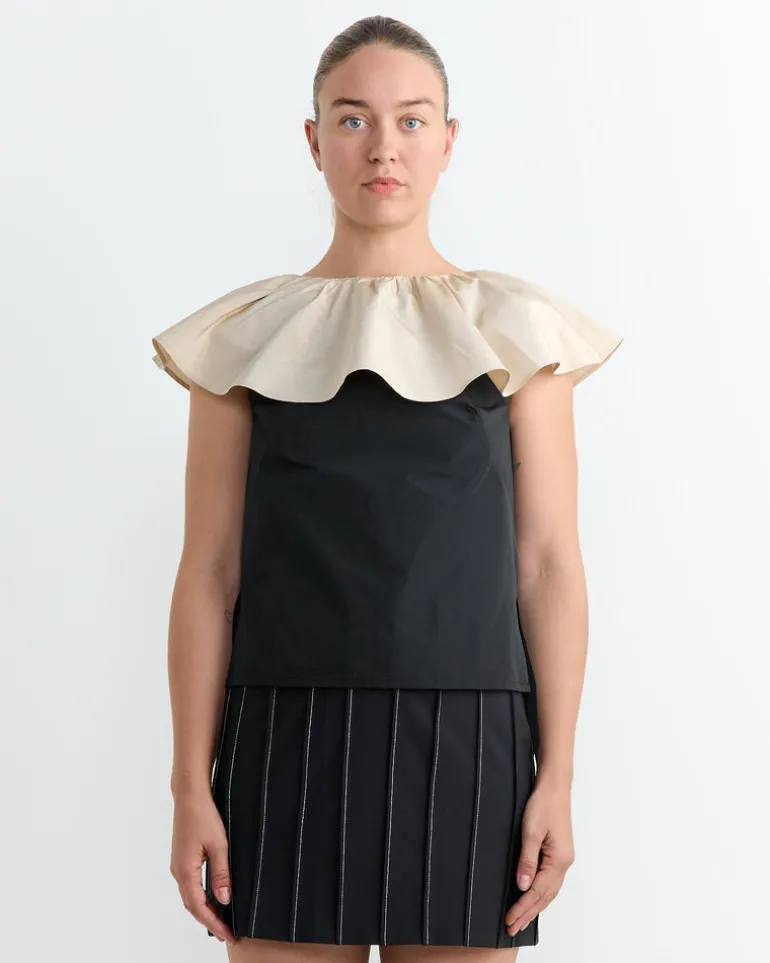 Maude Top in Champagne/Black