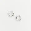 Medium Bagel Hoops in Sterling Silver