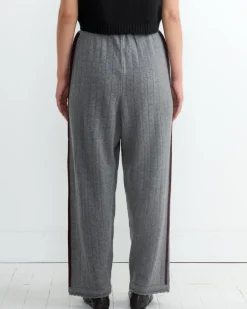 Merino Pointelle Pant in Grey