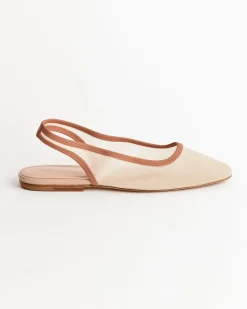Mesh Slingback Flats in Blush