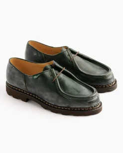 Michael Lace Up Shoe in Lisse Vert