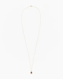 Mini Bamboo Pendant in Gold/Red