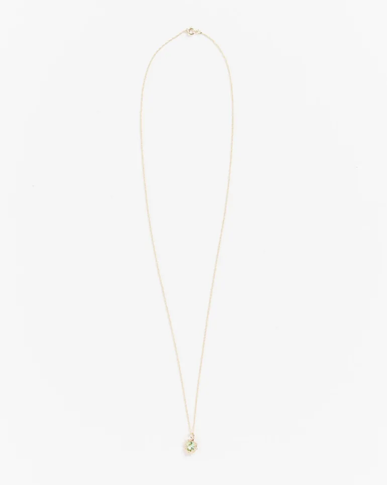 Mini Bamboo Pendant in Gold/Green