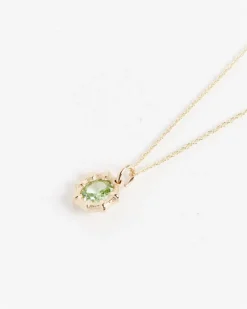 Mini Bamboo Pendant in Gold/Green