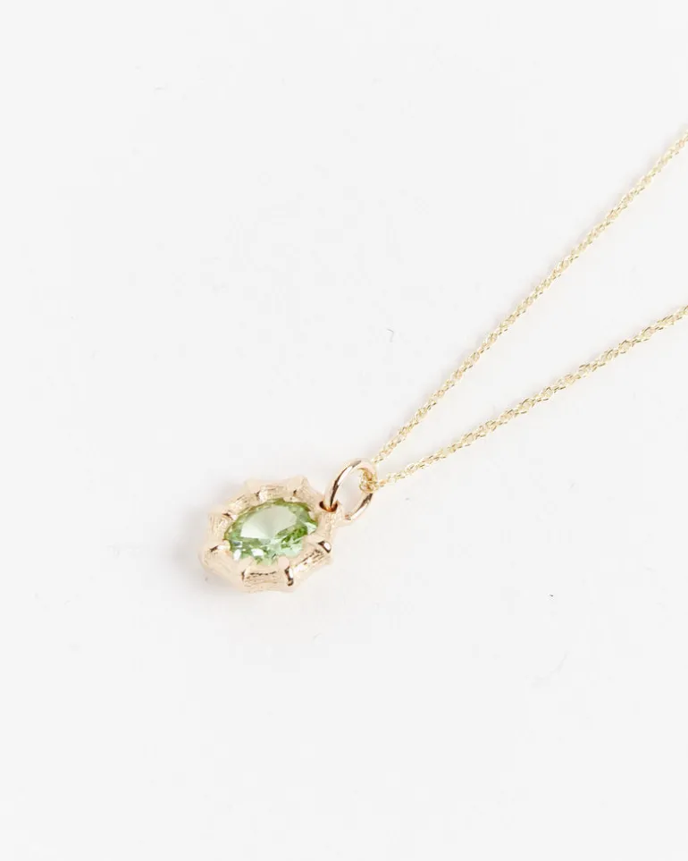 Mini Bamboo Pendant in Gold/Green