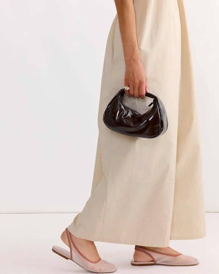 Mini Bon Bon Bag in Patent Fudge