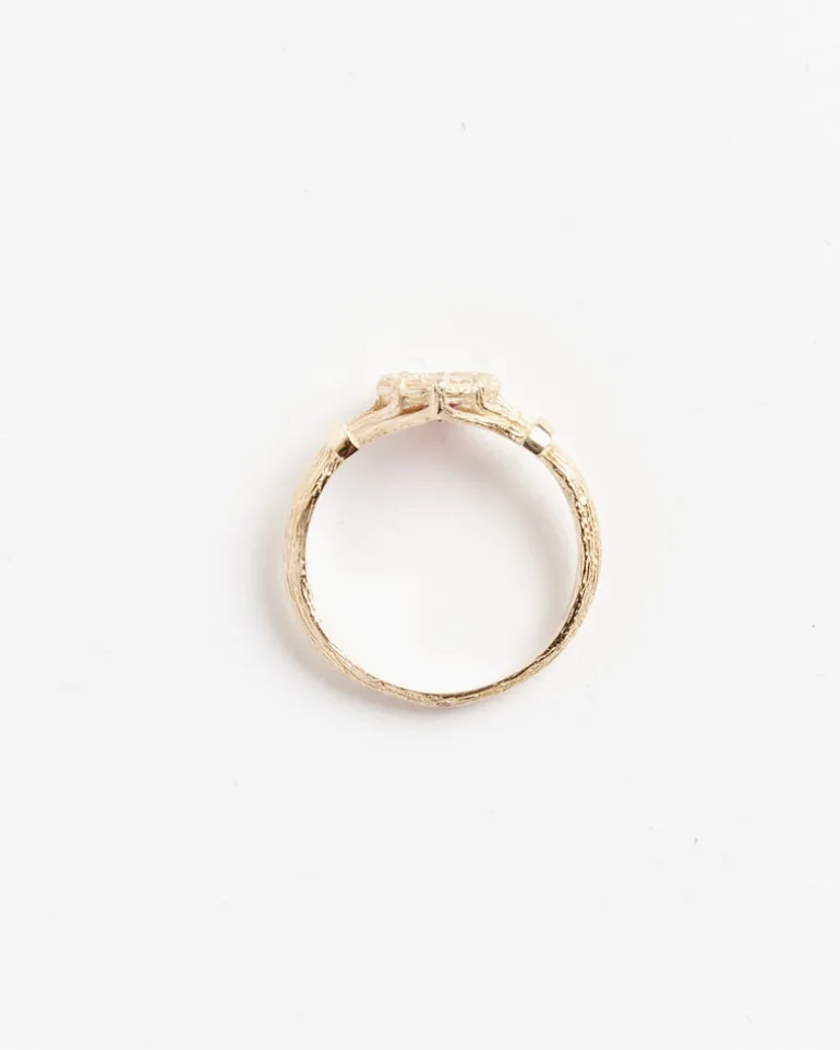 Mini Bound Willow Ring in Gold/Red