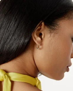 Mini Bubble Hoop Earrings in 14k Yellow Gold