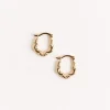 Mini Fancy Twist Hoop Earrings in 14K Yellow Gold