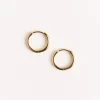Mini Huggies Earrings in 14k Yellow Gold