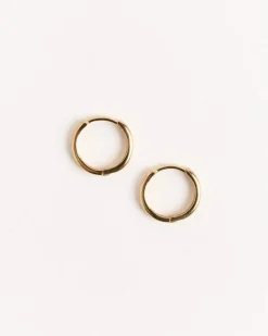 Mini Huggies Earrings in 14k Yellow Gold
