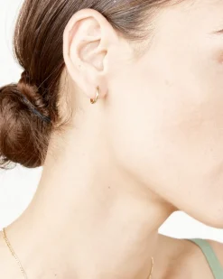 Mini Huggies Earrings in 14k Yellow Gold