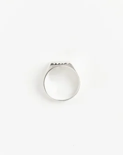 Mini Rose Garden Signet in Silver/Clear