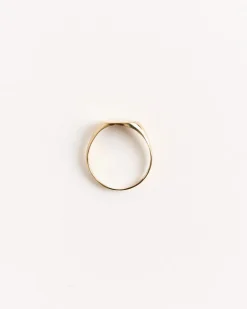 Mini Signet Pinky Ring in 14K Yellow Gold
