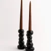 Misfits Set Of 2 Candleholder in Gloss Black