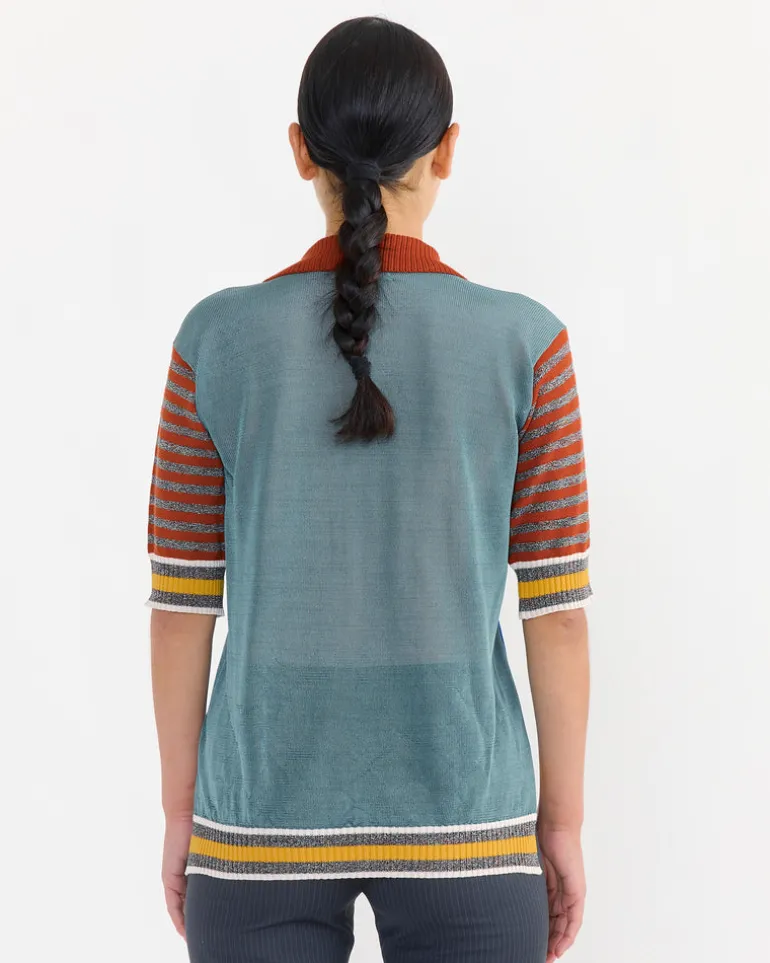 Mix Polo in Teal Mix