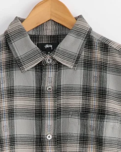 Motif Plaid Shirt in Grey