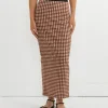 Native Skirt in Brown Check
