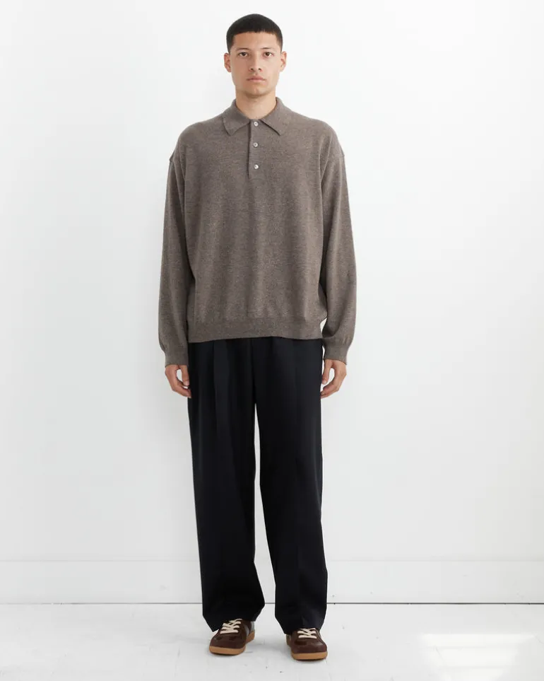 Noe Polo in Stone Melange