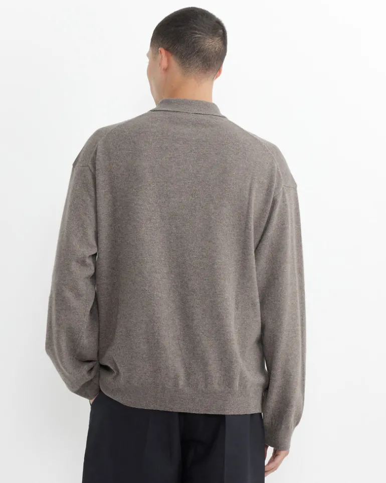 Noe Polo in Stone Melange