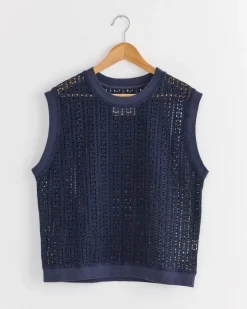 Noto Vest in Schiffli Future Dusk