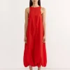 Nylon Jalouise Dress in Lava