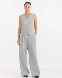 Occa Vest in Grey Brown Melange