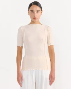 Omari 3/4 Top in Off White