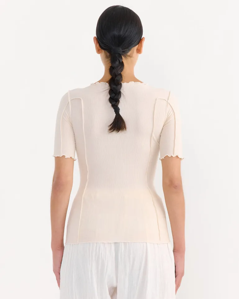 Omari 3/4 Top in Off White