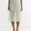 Organza Wrap Skirt in Light Green