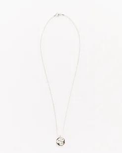 Oval Chloroplast Pendant in Silver