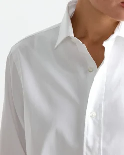 Oversized Cropped Shirt in White