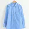 Oversized Shirt in Blue Stripe